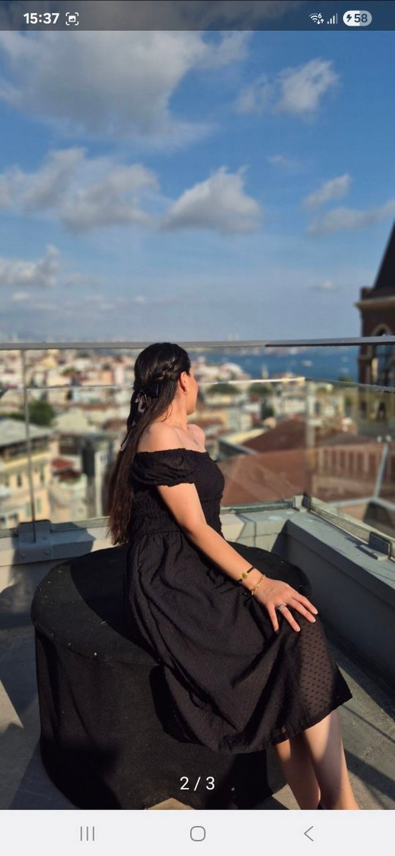 Siyah Straplez Uzun Elbise Ruffle Detaylı - Görsel 2