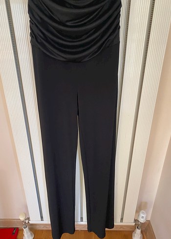 Siyah Drapeli V Yaka Tulum - Görsel 3