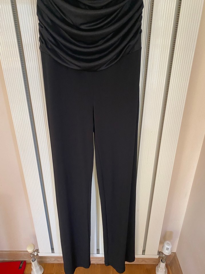 Siyah Drapeli V Yaka Tulum - Görsel 3