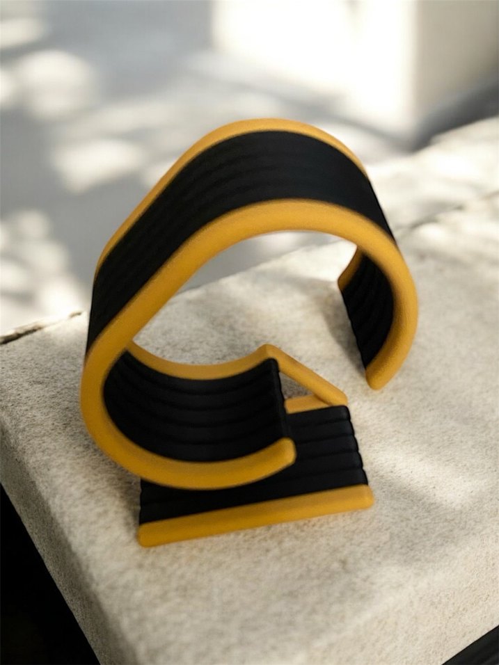 Siyah Minimalist saat standı - Görsel 3