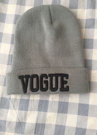 Markasız Ürün Vogue yazılı gri şapka