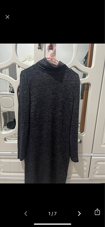 H&M simli bayan triko elbise