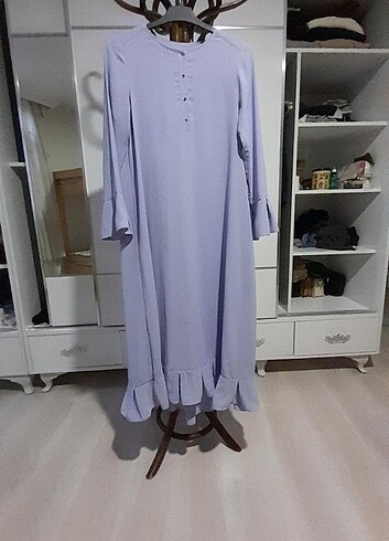 s Beden mor Renk Tesettür elbise