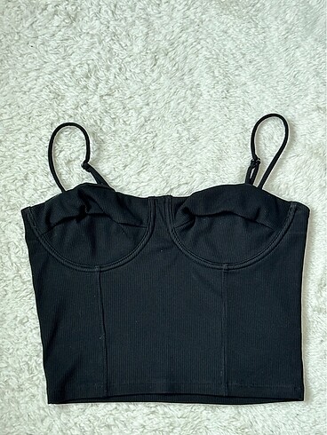 Mavi Jeans siyah crop büstiyer bluz