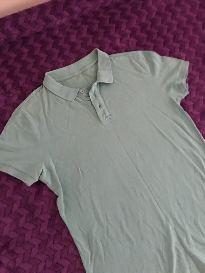 Düğmeli Gri Erkek Polo Tişört - Görsel 2