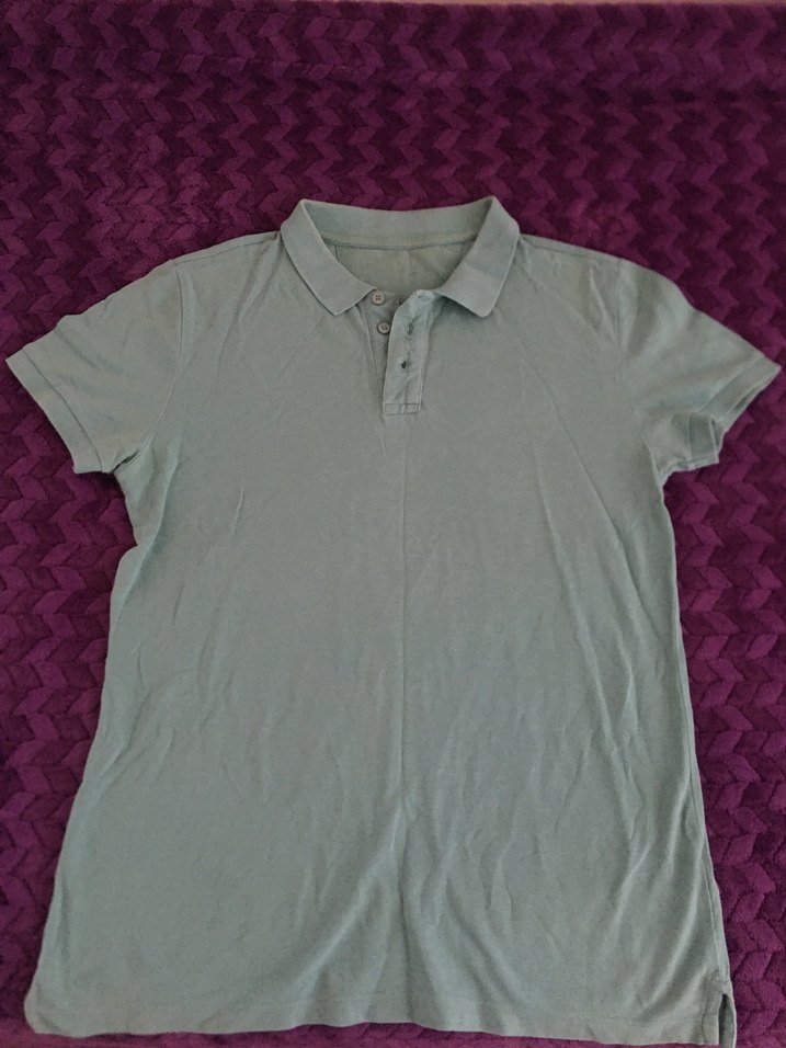 Düğmeli Gri Erkek Polo Tişört - Görsel 3