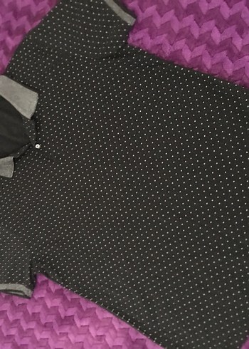 Erkek Siyah Desenli Polo Tişört - Görsel 4