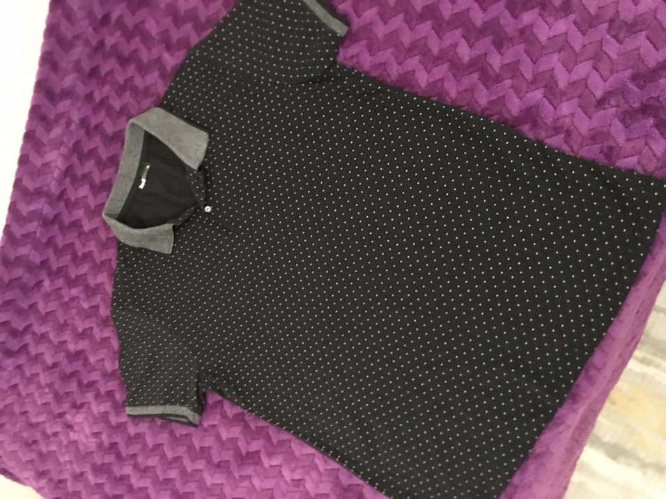 Erkek Siyah Desenli Polo Tişört - Görsel 4