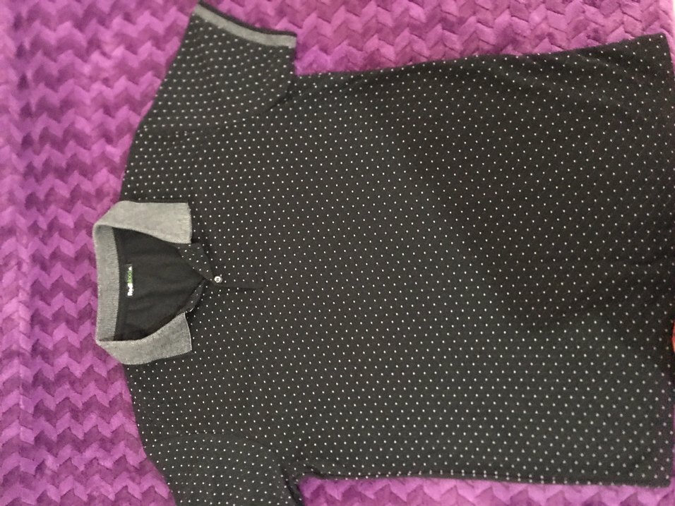 Erkek Siyah Desenli Polo Tişört - Görsel 3