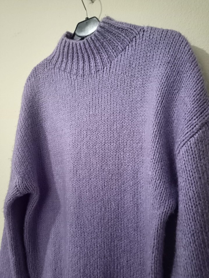 Mor Basic Örgü Kadın Kazak - Görsel 2