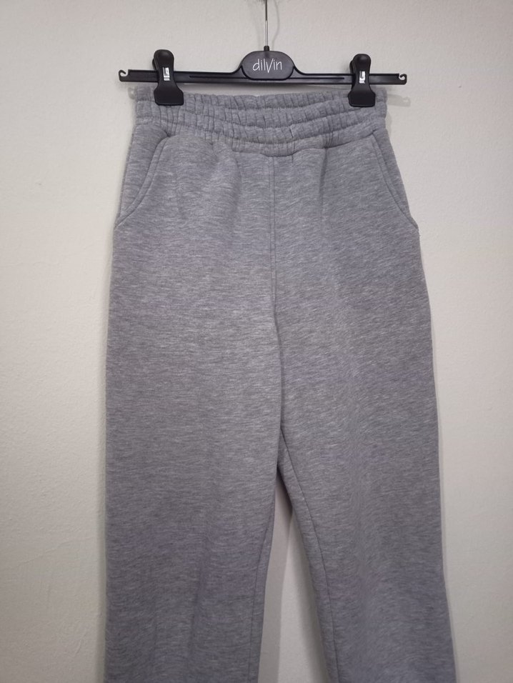 Gri Rahat Kesim Kadın Eşofman Altı - Görsel 2