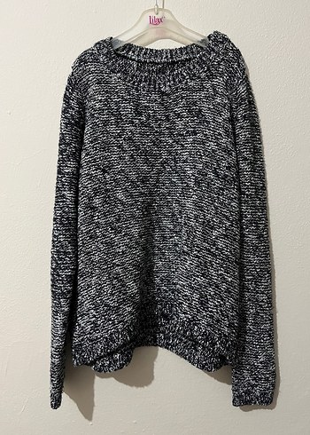 Gri Örgü Kadın Triko Kazak - Görsel 2