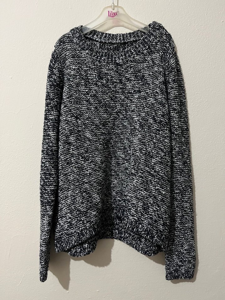 Gri Örgü Kadın Triko Kazak - Görsel 2