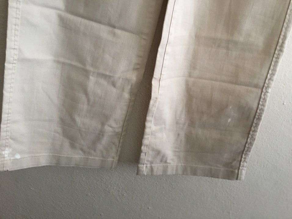 Bej Düğmeli Kadın Keten Pantolon - Görsel 5