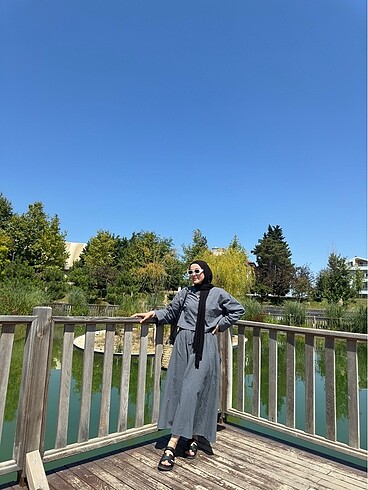 m Beden Özsarıçam keten takım