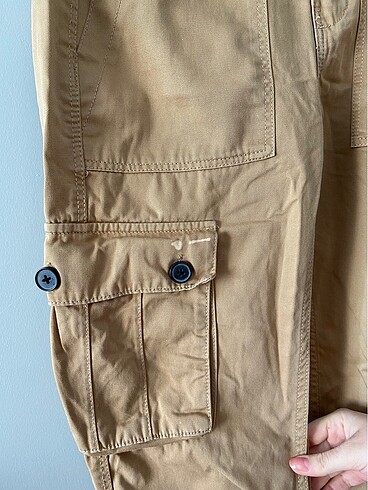 xs Beden camel Renk Bershka kargo pantolon