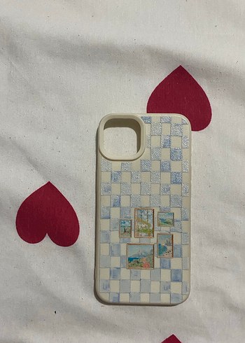 Fermuarlı Bohem Tarzı Beyaz Telefon Kılıfı