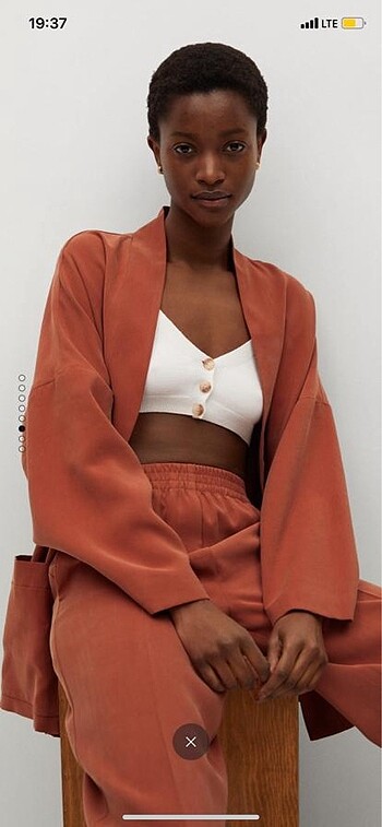 s Beden Kimono Stil Oversize Ceket