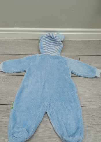 Mavi Tüylü Bebek Tulum - Görsel 2