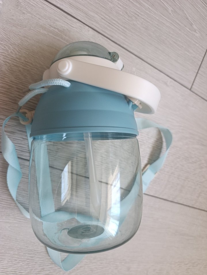 Pastel Mavi Çocuk Termos Şişesi - Görsel 4