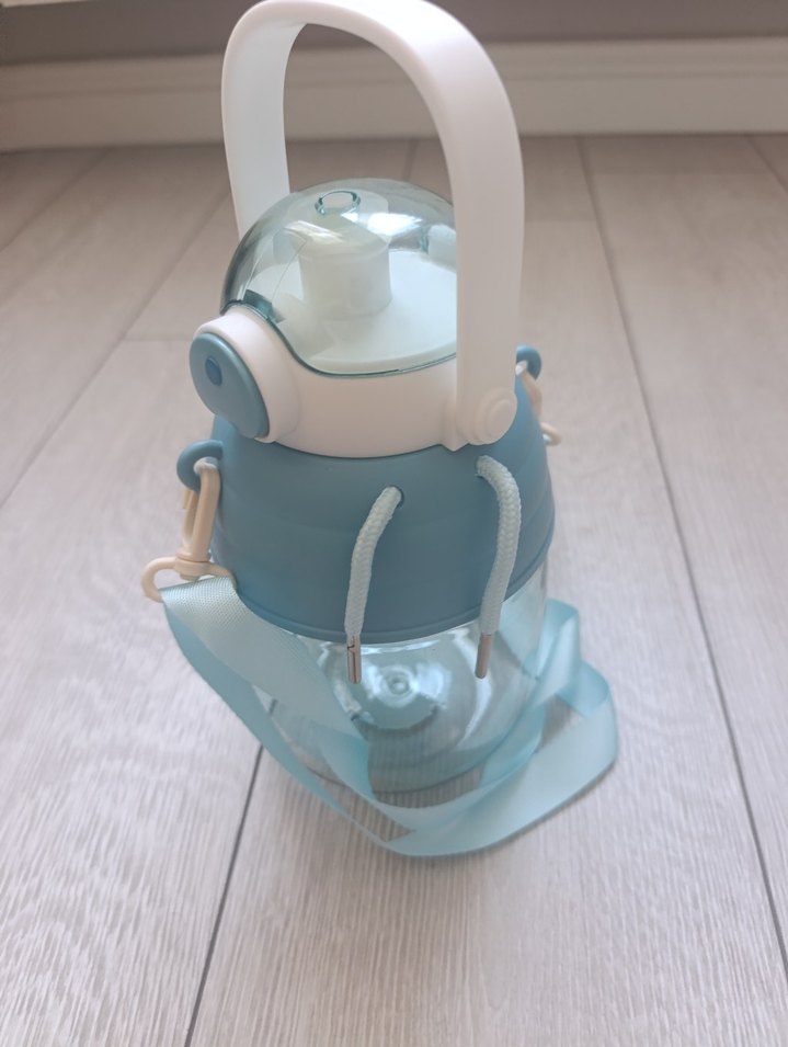 Pastel Mavi Çocuk Termos Şişesi - Görsel 2