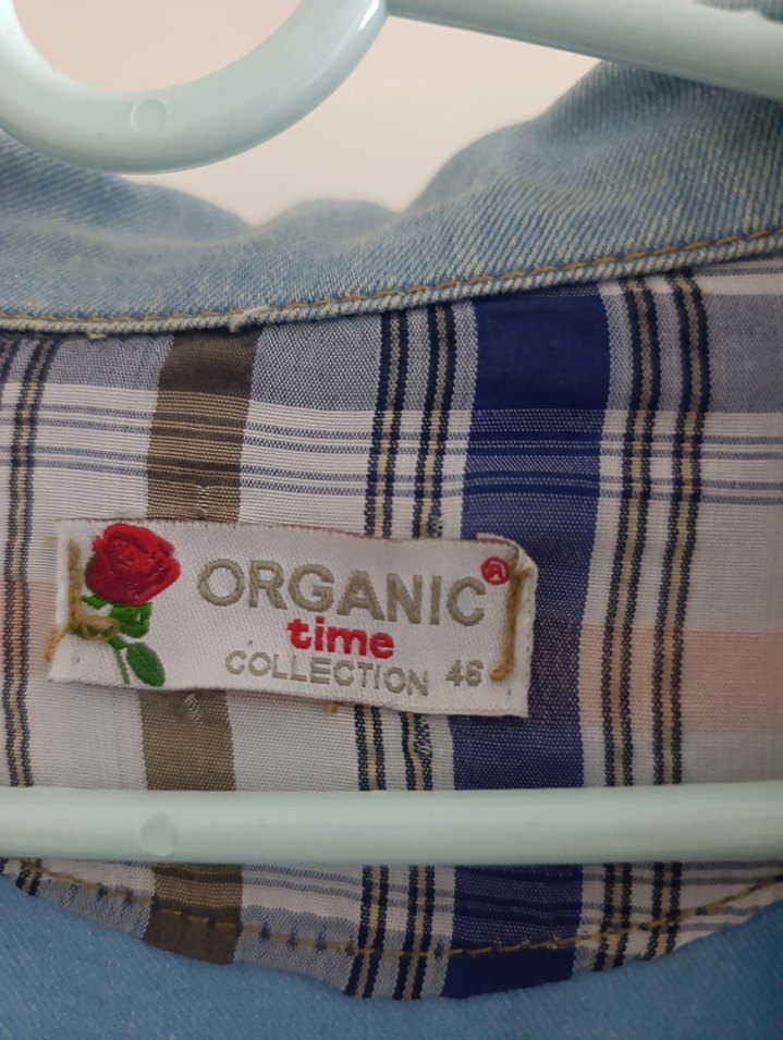 Uzun Mavi Denim Kadın Ceket - Görsel 4