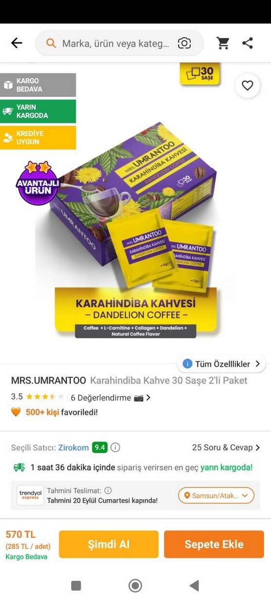 Mrs. Umrantoo Karahindiba Detoks Kahvesi 30 Saşe - Görsel 3