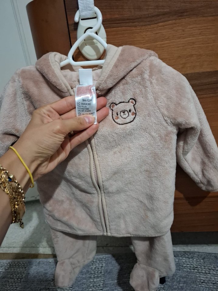 Kahverengi Bebek Erkek Peluş Tulum - Görsel 3