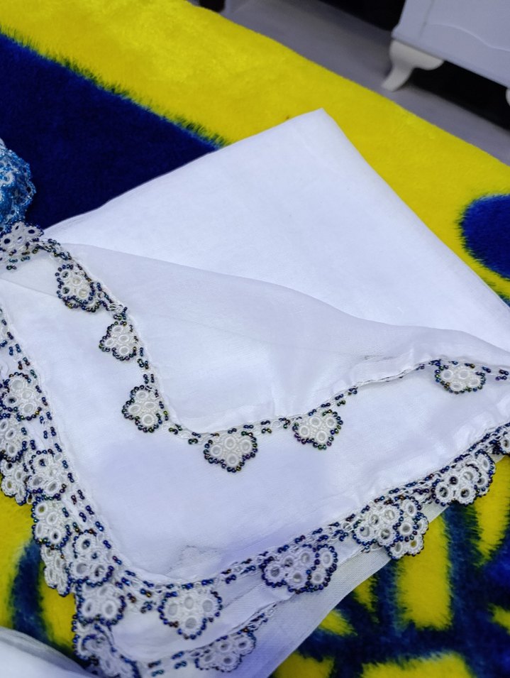 el işlemeli dülbent baş örtüsü - Görsel 3