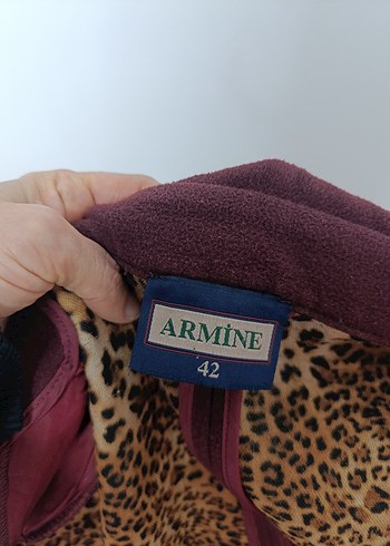 Bordo kaşe Düğmeli Kadın Uzun Kaban - Görsel 3