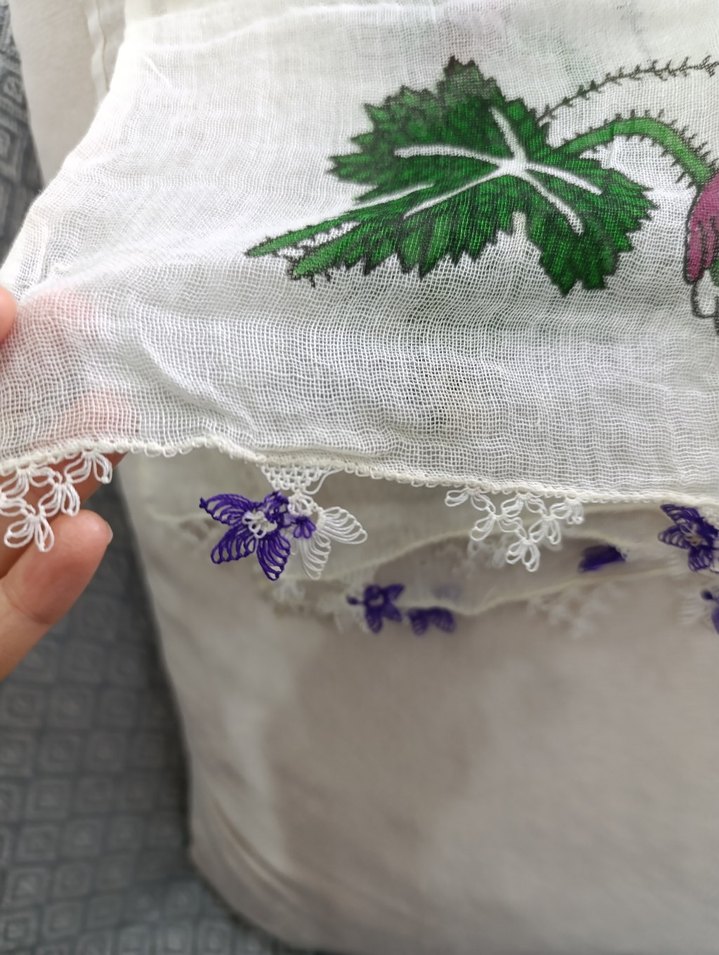 iğne oyası baş örtüsü - Görsel 2