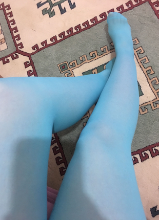 Mavi külotlu çorap