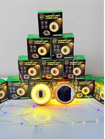 Şarjlı 8m Şeritli solar led powerbanklı