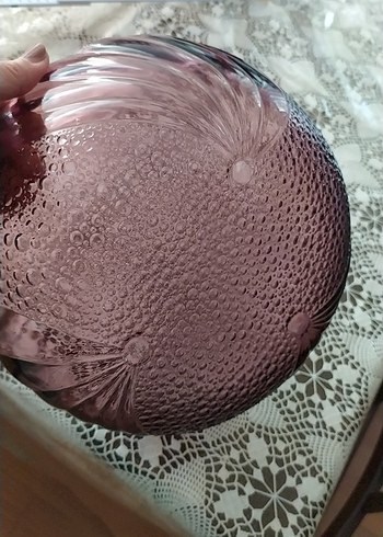 Beden bordo Renk Bordo Bohem İşlemeli Tabak Seti