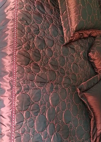 Bordo Nakışlı Yatak Örtüsü - Görsel 8