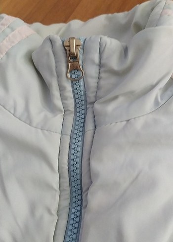 Kız Çocuk Mavi Fermuarlı Yelek - Görsel 5