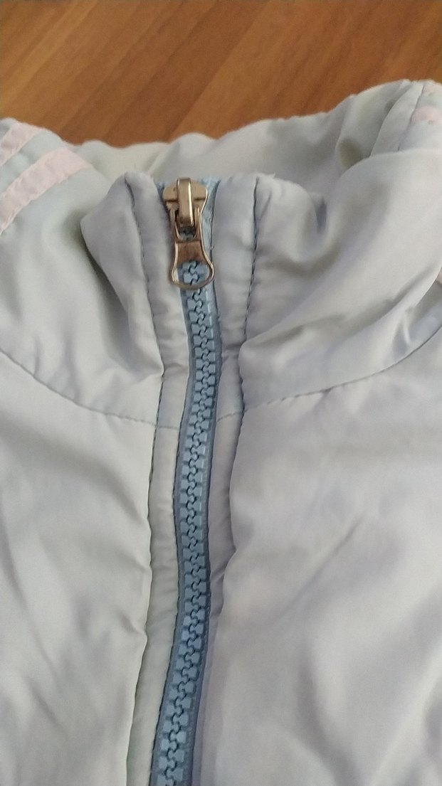 Kız Çocuk Mavi Fermuarlı Yelek - Görsel 5