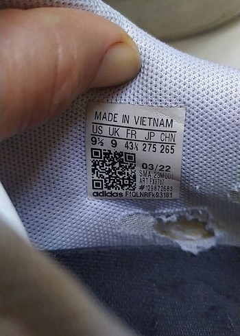 Beyaz Adidas Erkek Ayakkabı Bağcığı - Görsel 5