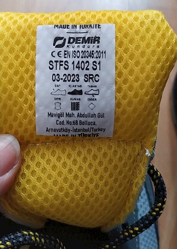 Gri Erkek çelik iş ayakkabısı Ayakkabı Velcro - Görsel 3