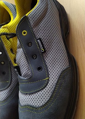 Gri Erkek çelik iş ayakkabısı Ayakkabı Velcro - Görsel 2