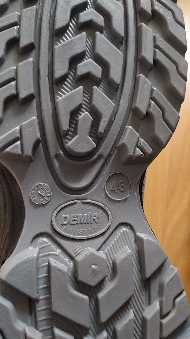 Gri Erkek çelik iş ayakkabısı Ayakkabı Velcro - Görsel 4