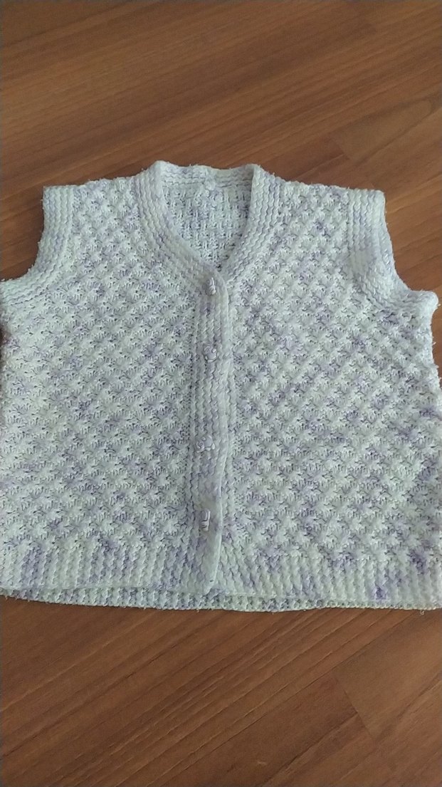 Kız Çocuk Gri V Yaka Örgü Süveter - Görsel 2