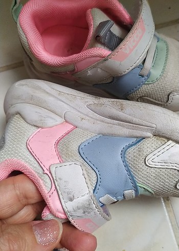 Kız Çocuk Renkli Cırt Cırtlı Spor Ayakkabı - Görsel 10