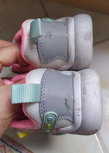 Kız Çocuk Renkli Cırt Cırtlı Spor Ayakkabı - Görsel 7