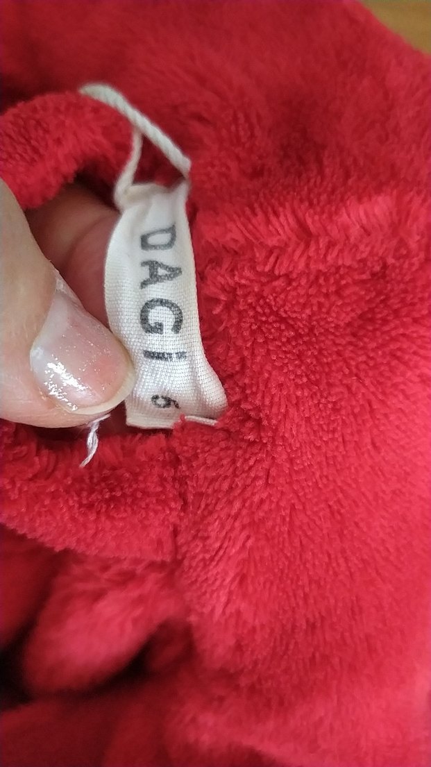 Kız Çocuk Kırmızı Baskılı Bornoz - Görsel 5