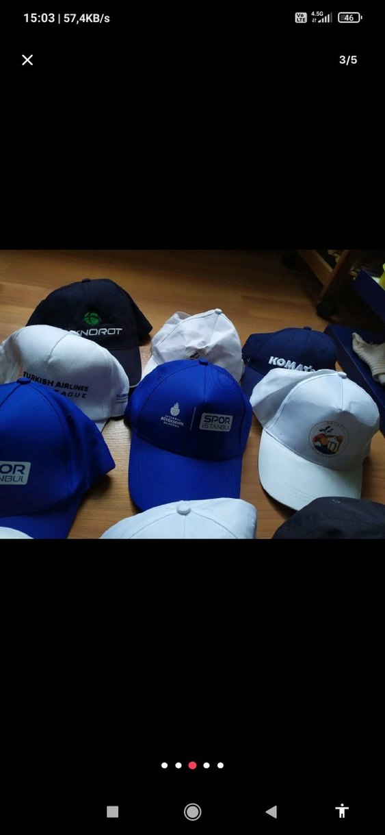 Beyaz Komatsı Yazlık Erkek Şapka - Görsel 3