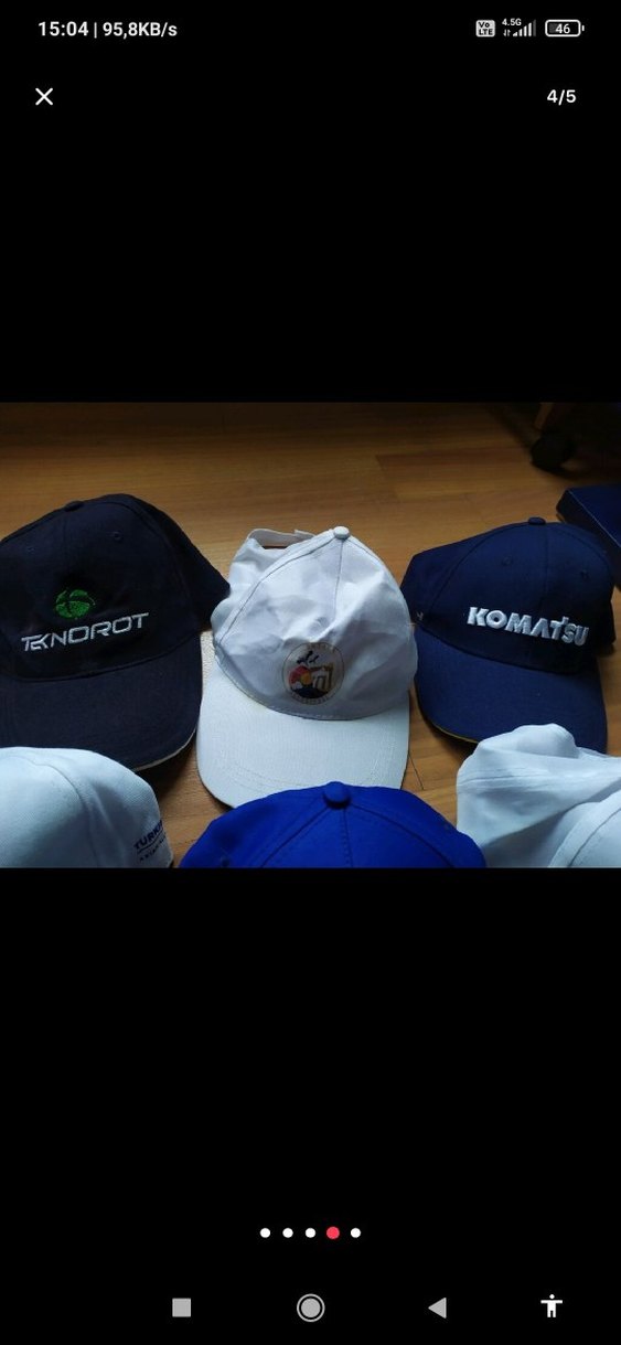 Beyaz Komatsı Yazlık Erkek Şapka - Görsel 4