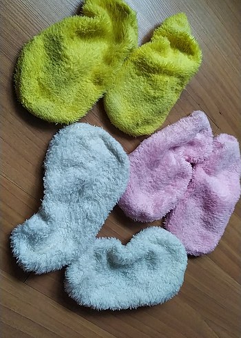 Renkli Nakışlı Kız Çocuk Sıcak Patikleri. - Görsel 4