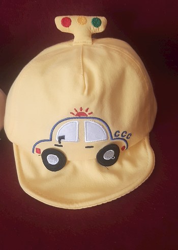 Çocuklar için renkli düğmeli baskılı şapka - Görsel 3