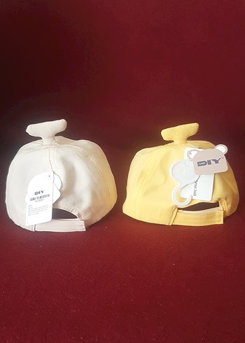 Çocuklar için renkli düğmeli baskılı şapka - Görsel 6